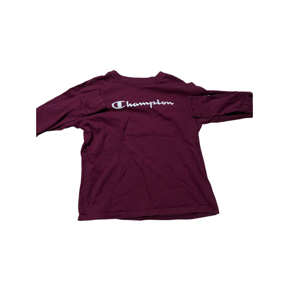 Champion Authentic Athleticwear Long Sleeve Shirt — Maroon | Size Small